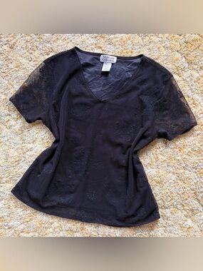 Black Mesh Fairy Top